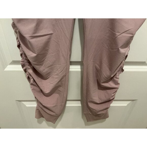 Athleta Attitude Pant Size 6 Pink Drawstring Pockets Rouching Casual Gym Jogger - Picture 4 of 8